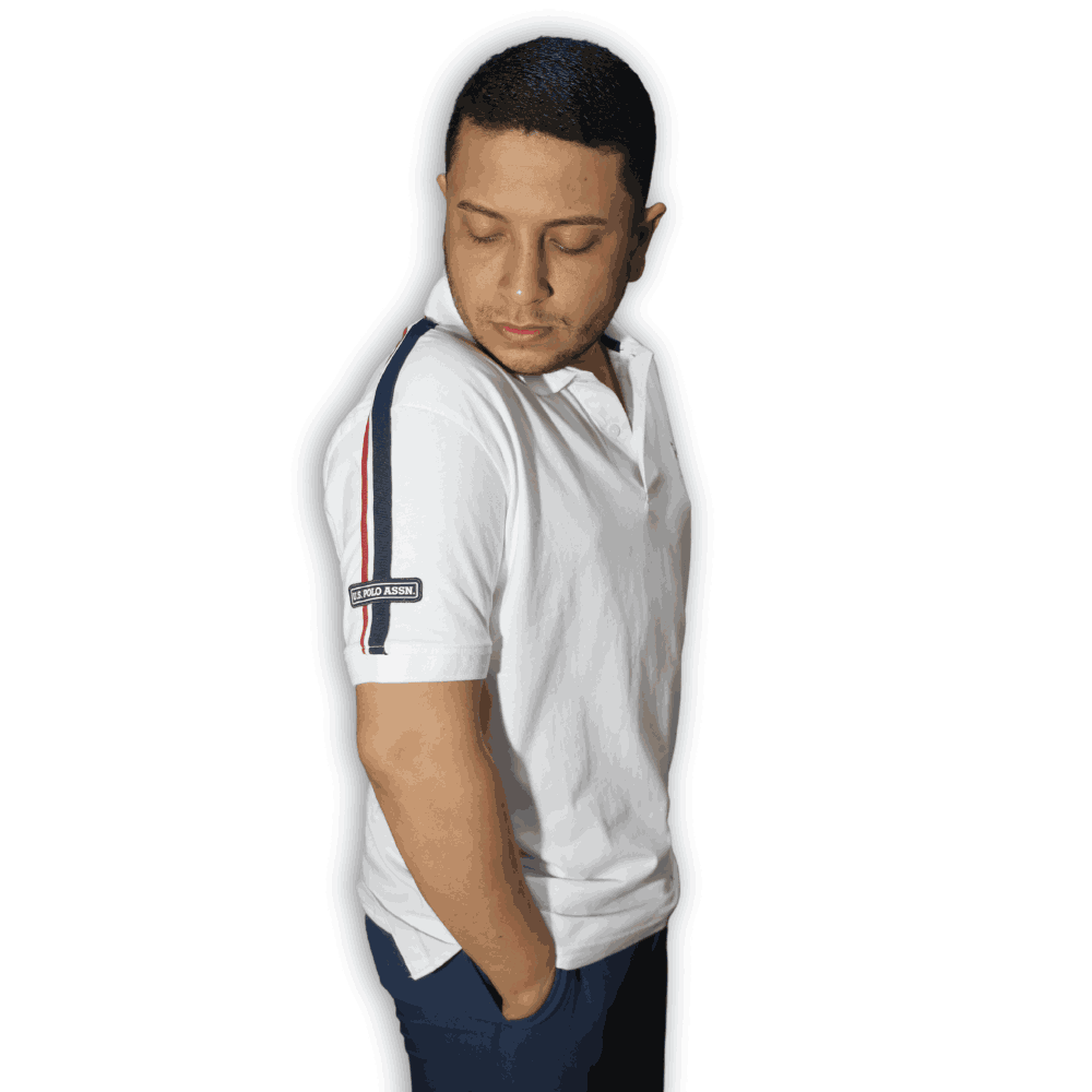 Polo Shirt Blanco con logo en manga