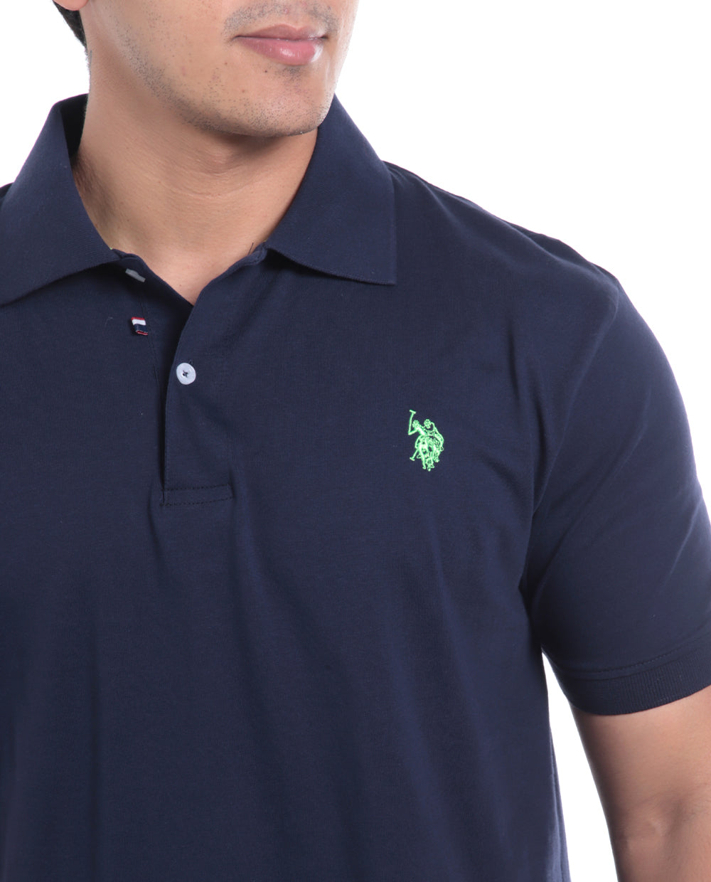 Polo Fashion para caballero con letras Vertical