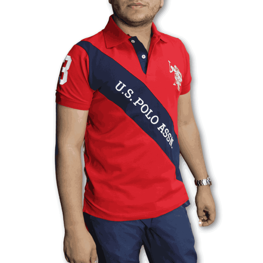 Polo shirt manga corta roja